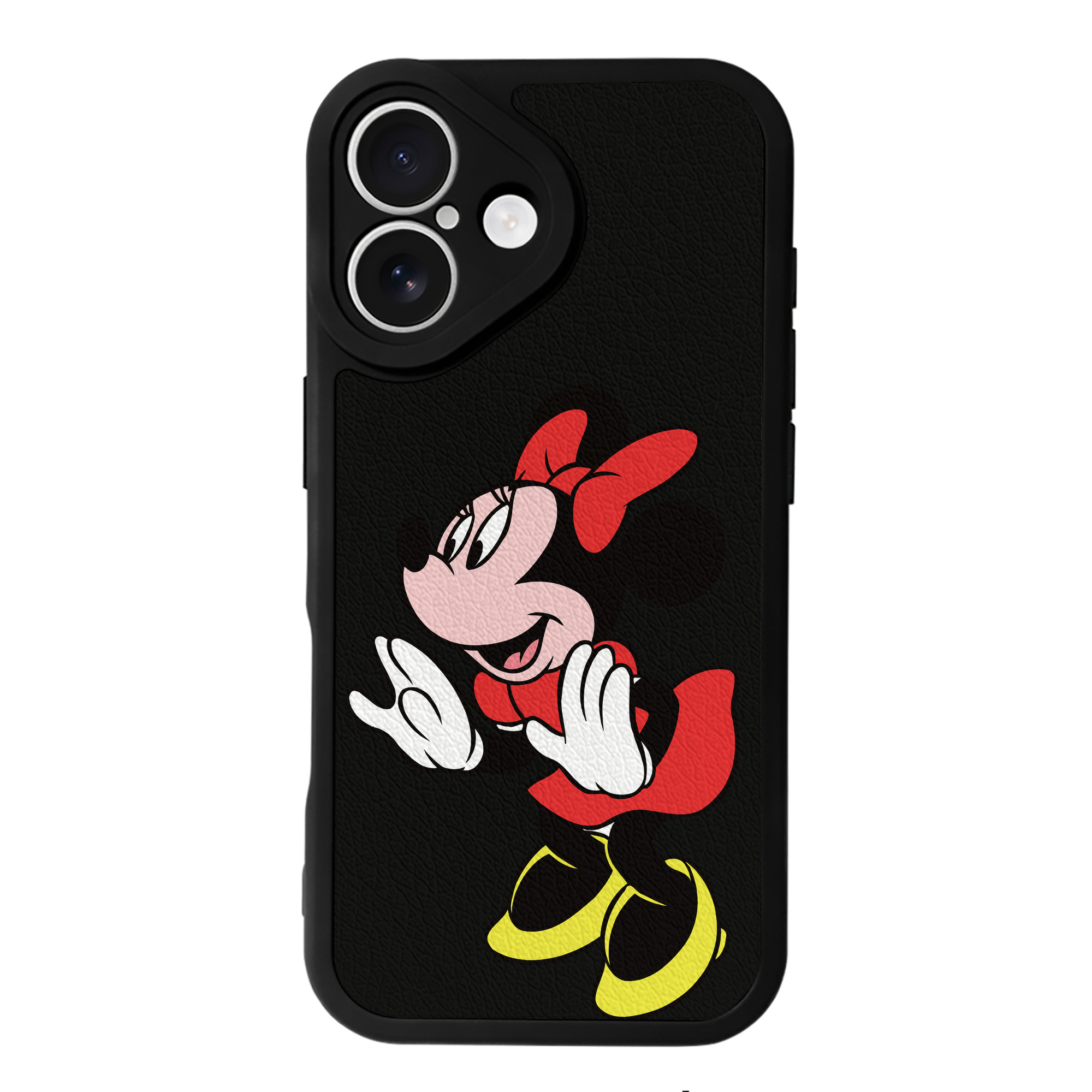 （画像用） ミッキーマウス Mickey Mouse 【iPhone 16シリーズ対応】シリコンスマホケース（レザー調） 材質：シリコン